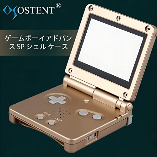 OSTENT カバー フルハウジング シェル ケース 交換 任天堂 GBA SP ゲームボーイアドバンス SP用 (Gold)
