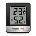 ★勝ったら倍★28日限定★ ThermoProサーモプロ 湿度計 温度計 温湿度計デジタル 湿度計室内 大画面 見やすい 顔マーク 壁掛け 卓上スタンド マグネット ブラッ