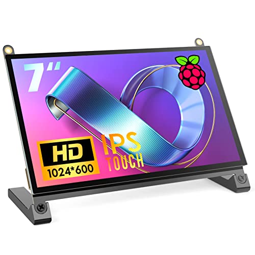 NORSMIC 7インチ Raspberry Pi用タッチモニター IPSパネル 1024X600 タッチパネルモニター モバイルモニター スピーカー内蔵 Raspber