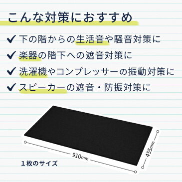 防音シート 防音マット P防振マット 厚さ5mm 8枚 2畳分階下からの音 振動・防音対策に 騒音対策