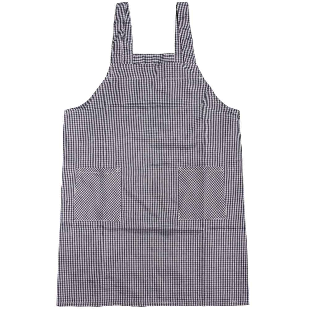 ボーイズ ・ガールズ 小物[Family Fashion]チェック柄給食エプロン・男女兼用・子供用エプロン・キッズ ・ジュニア