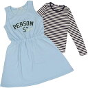 Persons パーソンズ 長袖Tシャツとワンピースセット 女の子 ジュニア ガールズ ワンピース ジャンバースカート アンサンブル スカート 女児 子供用