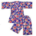訳あり 女の子ジュニア甚平 甚平上下セット バラ柄 女児 ガールズ (ブルー/B品 140cm 150cm 160cm) ガールズ ジュニア 浴衣・甚平 全2色