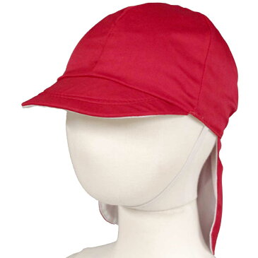 男女兼用紅白帽子 日よけ付 体育用 (赤/白/メッシュ Mサイズ Lサイズ) ボーイズ ジュニア 小物 全2色