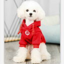 犬の服 犬服 パーカー 小型犬用 秋 冬 かわいい おしゃれ ドッグウェア ブルドッグ柄 犬 猫 ペット