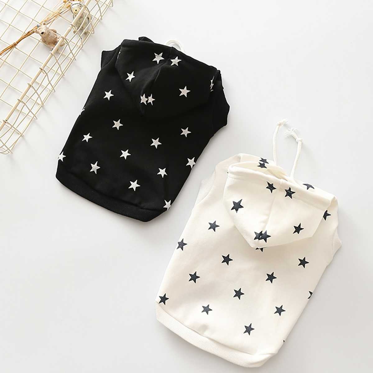 Xlサイズ Xsサイズ Sサイズ Mサイズ Lサイズ 犬服犬服 最大84 Offクーポン 犬 ドッグ犬服 黒犬服 イラスト犬服 犬の服 犬服 春 猫 おしゃれ スウェット ドッグウェア ペット 小型犬用 薄手 パーカー 星柄 かわいい 秋