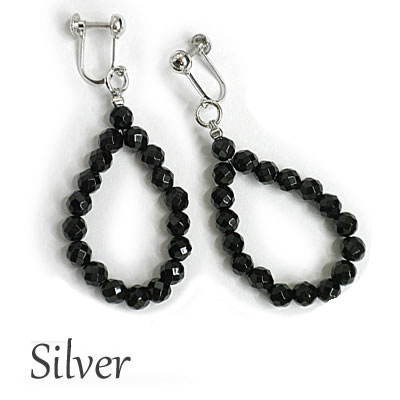 オニキス イヤリング シルバー ブラック 黒 シック 大人 しずく 雫 ドロップ フープ 天然石 パワーストーン 説明書 SV プレゼント 贈り物 ギフト ラッピング お祝い 記念 誕生日 レディース お守り 包装(4)