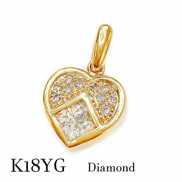 Rakuten - k18yg ペンダントトップのみ ハート ダイヤモンド 0.45ct 宝石 ジュエリー 18金イエローゴールド レディース 4月誕生石 記念日 バースデー ご褒美 ギフト バースデー クリスマス 母の日 卒業 入学 就職 お祝い 成人 ご褒美