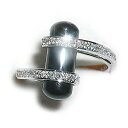 オニキス ダイヤモンド 5.50cts D0.22ct 18金 ホワイト ゴールド K18 18K WG 黒 ブラック クール 個性 かっこいい デザイン 円柱...