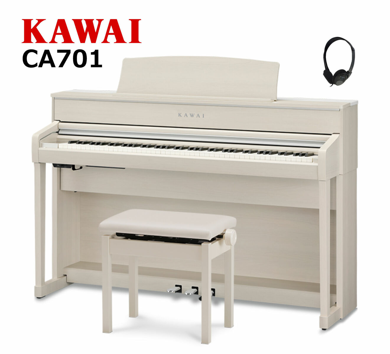 KAWAI カワイ DigitalPiano 電子ピアノ 88鍵 木製鍵盤 CA701 A プレミアムホワイトメープル調仕上げ