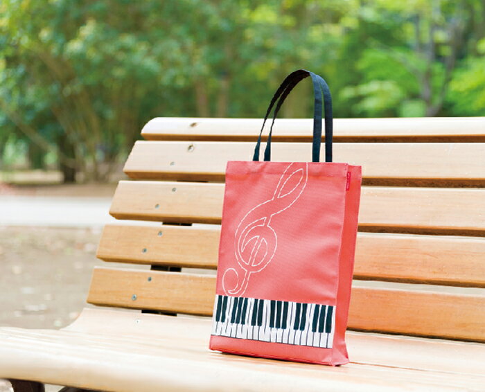 ピアノライン 縦型トートバッグ（ピンク） ピアノ ピアノ発表会 ピアノ教室 ピアノグッズ トートバッグ