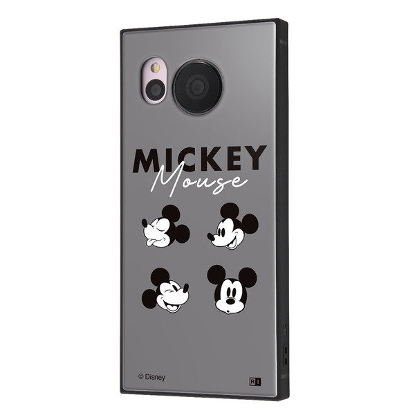 送料無料 AQUOS sense7 ケース ディズニー 耐衝撃 ハイブリッドケース KAKU ミッキーマウス_フェイス SH-53C SHG10 ドコモ エーユー docomo au カバー スマホケース