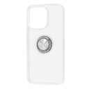 【取寄せ】 iPhone 14 ケース TPUソフトケース リング付 / シルバー アイフォン14 アイフォン アイホン ケース docomo au softbank カバー アイフォン 14 iPhone14 カバー