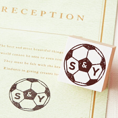 イニシャルスタンプ(サッカー)(結婚式 招待状 ...の商品画像