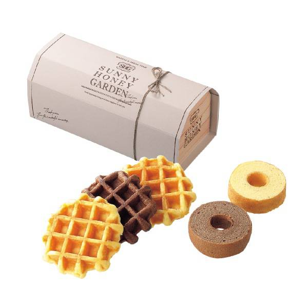 バウムクーヘン (1000円程度) 引き菓子サニー・ハニー・ガーデン Waffle＆Baumkuchen( 引き菓子 引き出物 引出物 内祝い ギフト 結婚式 ウェディング ウエディング 出産内祝い お返し 快気祝い )