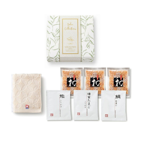プラス1品 縁起物縁起の品＆今治タオル（七宝B）／ET-14(縁起物 引き出物 引出物 今治 鰹節 かつお節 鯛 茶漬け ふりかけ 内祝い 結婚式 ウェディング ウエディング 出産内祝い ギフト お祝い 贈り物 挨拶 御礼 お礼 お返し 手土産 おいしい 人気 話題 おすすめ) piary-10169466 PIARY(ピアリー)楽天市場店 サンプル画像2