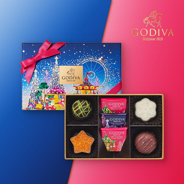 GODIVA ウィンターワンダーズ アソートメント（7粒入）(限定 洋菓子 スイーツ お菓子 ゴディバ チョコレート チョコ 贈り物 ギフト プレゼント 引き出物 お祝い 内祝い お返し 詰め合わせ クリスマス Christmas 人気 おすすめ)のサムネイル