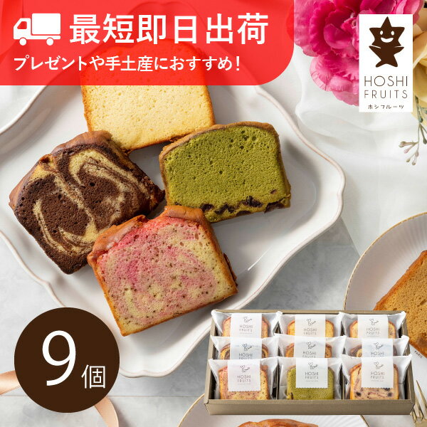 【あす楽対応可能！】手土産や母の日に！ホシフルーツ 果実のしっとりパウンドケーキ 9個(お祝い2023食品 産地直送 グルメ 岩谷堂羊羹 羊羹 ようかん スイーツ 和菓子 回進堂 岩手銘菓 ギフト 贈り物 お中元 お歳暮 岩手県)