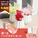 【先着★最大500円OFFクーポン!】母の日フラワーギフト プティ(選べるハンドタオルのセット)(母の日 花 まだ間に合う ギフト プレゼント お菓子 鉢植え ...