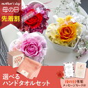 【先着★最大500円OFFクーポン!】母の日フラワーギフト ボヌール(選べるハンドタオルのセット)(母の日 花 まだ間に合う ギフト プレゼント お菓子 鉢植え...