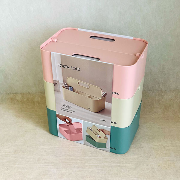 収納キャリーボックス 3個セット　Porta Fold（ポルタ・フォールド）ミックスポルタフォールド 子供部屋 キッズスペース 収納ボックス 収納グッズ お片付けボックス インテリア costcoのサムネイル