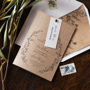招待状 Rusty branch -ラスティブランチ- 招待状【10冊入り】(結婚式 ペーパーアイテム 手作りキット テンプレート ウェディング ブライダル パ...