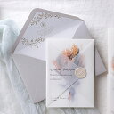 招待状 Charme de bouquet -シャルムドブーケ-(ミモザ) 招待状【10冊入り】(結婚式 ペーパーアイテム 手作りキット テンプレート ウェディ...
