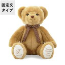 30日限定ポイント最大10倍★【送料無料】体重ベア キャメリーリボン 固定文タイプ 足裏刺繍込み両親プレゼント 結婚式 入籍 親ギフト 出産祝い テディベア お祝い 誕生 両親へのプレゼント ウェディング ウェイトドール