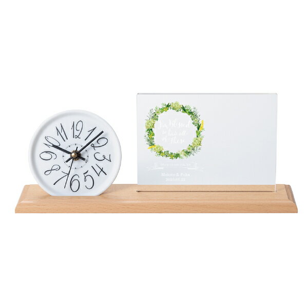 30日限定ポイント最大10倍★【送料無料】Photo&Clock(ナチュラル)フラワーボックス 花 フラワー フォトフレーム 写真 置きタイプ インテリア We...