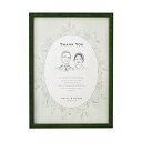 【送料無料】似顔絵クラシックタイプ(グリーン)鉛筆画 似顔絵 置き掛けタイプ インテリア Wedding 結婚 ウェディングアイテム お祝い 感謝 贈り物 ギフ...