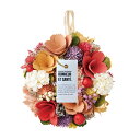 カラフルリースS ピンク造花 花 フラワー リースブーケ インテリア雑貨 壁飾り 女性 母 友達 プレゼント ギフト 贈り物 お返し お祝い ウェディング 結婚 ウェルカムリース おしゃれ 人気