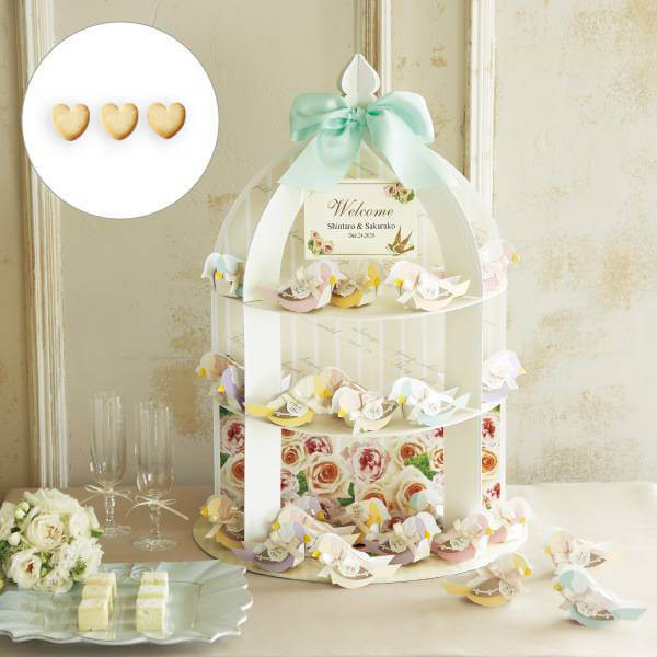 プチギフト/ウェルカムボード【送料無料】ウェルカムバード(ハートクッキー)48個セット(プチギフト 退職 お菓子 お礼 お返し 歓送迎会 異動 転職 産休 結婚...