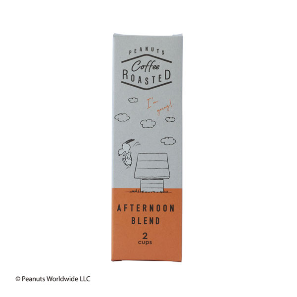 メール便│プチギフトINIC coffee　PEANUTS ROASTED　Afternoon Blend2P(イニックコーヒー スヌーピー ピーナッツコーヒー かわいい プチギフト 結婚式 二次会 ウェディング 披露宴 退職 ノベルティ 引越し 挨拶 参加賞 歓送迎会)
