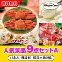 【あす楽対応可】「ボイルずわいがに姿2尾」が目玉の人気景品9点セットA(二次会 景品 コンペ 新年会 忘年会 結婚式二次会 ゴルフ イベント 参加賞 抽選会 ビ...