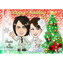 CG似顔絵ウェルカムボード2nd クリスマス(横)プレゼント 結婚式 ギフト お祝い 披露宴 ウェディング ウエルカムスペース ゴージャス X'mas