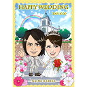 CG似顔絵ウェルカムボード2nd コスモスプレゼント 結婚式 ギフト お祝い 披露宴 ウェディング ウエルカムスペース 華やか お花