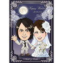 CG似顔絵ウェルカムボード2nd フルムーンプレゼント 結婚式 ギフト お祝い 披露宴 ウェディング ウエルカムスペース ナイトウェディング 高級感 上品