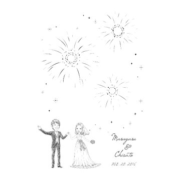 【3/21 20:00-3/26 1:59 ポイント最大25倍!】【送料無料】【20%OFF!】にがおえ指紋アート Night Sky -ナイトスカイ-ウェディングツリー プレゼント 結婚式 ギフト お祝い 披露宴 ウェディング ウエルカムボード
