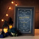グラフィック ウェルカムボード(ブラックボードスタイル)結婚式 ギフト お祝い 披露宴 ウェディング ウエルカムスペース ブラックボード 黒板 ユニーク ナチュ...