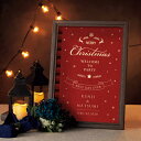 15日限定ポイント最大10倍★グラフィック ウェルカムボード(クリスマス レッド)結婚式 ギフト お祝い 披露宴 ウェディング ウェルカムスペース