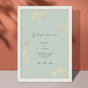 5日限定ポイント最大10倍★グラフィック ウェルカムボード(シアーツリー ラスティグリーン)結婚式 ギフト お祝い 披露宴 ウェディング ウェルカムスペース