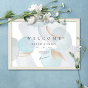 30日限定ポイント最大10倍★グラフィック ウェルカムボード(シアーグロス グレイッシュブルー)結婚式 ギフト お祝い 披露宴 ウェディング ウェルカムスペース