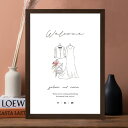15日限定ポイント最大10倍★グラフィック ウェルカムボード(ニュアンセスアート クランクイン)結婚式 ギフト お祝い 披露宴 ウェディング ウェルカムスペース