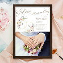 15日限定ポイント最大10倍★フォトウェルカムボード(マリアージュリース アネモネPK)結婚式 ギフト お祝い 披露宴 ウェディング ウエルカムスペース ナイト...