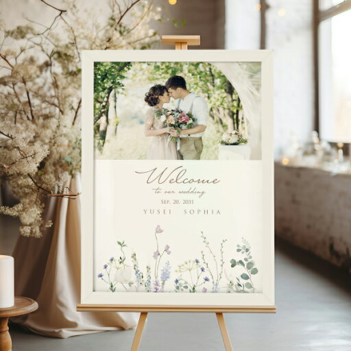 フォトウェルカムボード(エアリーブーケ アネモネブルー)結婚式 ギフト お祝い 披露宴 ウェディング ウェルカムスペース フォトウェルカムボード(エアリーブーケ アネモネブルー)結婚式 ギフト お祝い 披露宴 ウェディング ウェルカムスペース