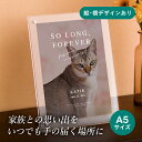 フォトメモリアルボード(ルーセント ルーカ シアー) A5サイズ(ペット 位牌 写真 名前 年月日 記念 形見 メモリアルグッズ ペット供養 ペット仏壇 初盆 ...