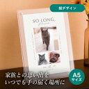 フォトメモリアルボード(ベストモーメント ホワイトシフォン) A5サイズ(ペット 位牌 写真 名前 年月日 記念 形見 メモリアルグッズ ペット供養 ペット仏壇 初盆 犬 わんちゃん 猫 うさぎ ハムスター 鳥 小動物 思い出 かわいい おしゃれ)