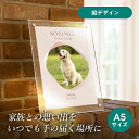 フォトメモリアルボード(ミスティ シェルピンク) A5サイズ(ペット 位牌 写真 名前 年月日 記念 形見 メモリアルグッズ ペット供養 ペット仏壇 初盆 犬 わんちゃん 猫 うさぎ ハムスター 鳥 小動物 思い出 かわいい おしゃれ)