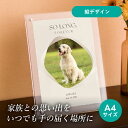 フォトメモリアルボード(ミスティ ミルキーベージュ) A4サイズ(ペット 位牌 写真 名前 年月日 記念 形見 メモリアルグッズ ペット供養 ペット仏壇 初盆 犬 わんちゃん 猫 うさぎ ハムスター 鳥 小動物 思い出 かわいい おしゃれ)