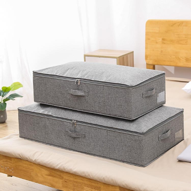 ベッド下収納 収納ケース 大容量 ソフトボックス 収納ボックス 布 折りたたみ ダブ...